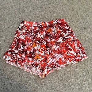 Zaful Tropical Flowy Shorts | Size L